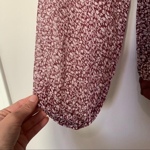 Abercrombie & Fitch Dark Floral High Neck Victorian Style Bodysuit size M - Picture 9 of 9